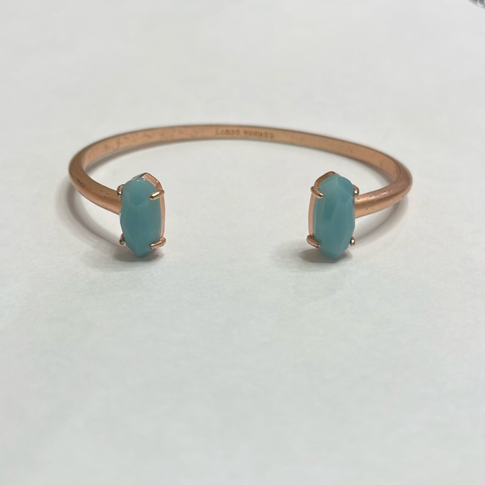 Kendra Scott Edie Bangle Rose Gold Silver Open Cuff Bracelet